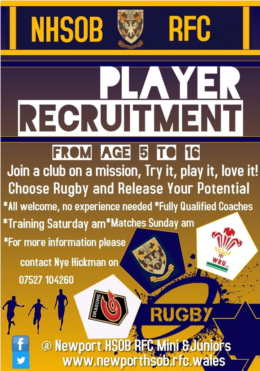 SnackFitUk's tweet photo. Anybody looking to get their children or themselves into Club rugby .. all welcome at NHSOB!

Our Mini and Junior Section, Ages 5-16 are always ready and looking for new players of all ages 💙💛 https://t.co/lfDrzcn0Bk