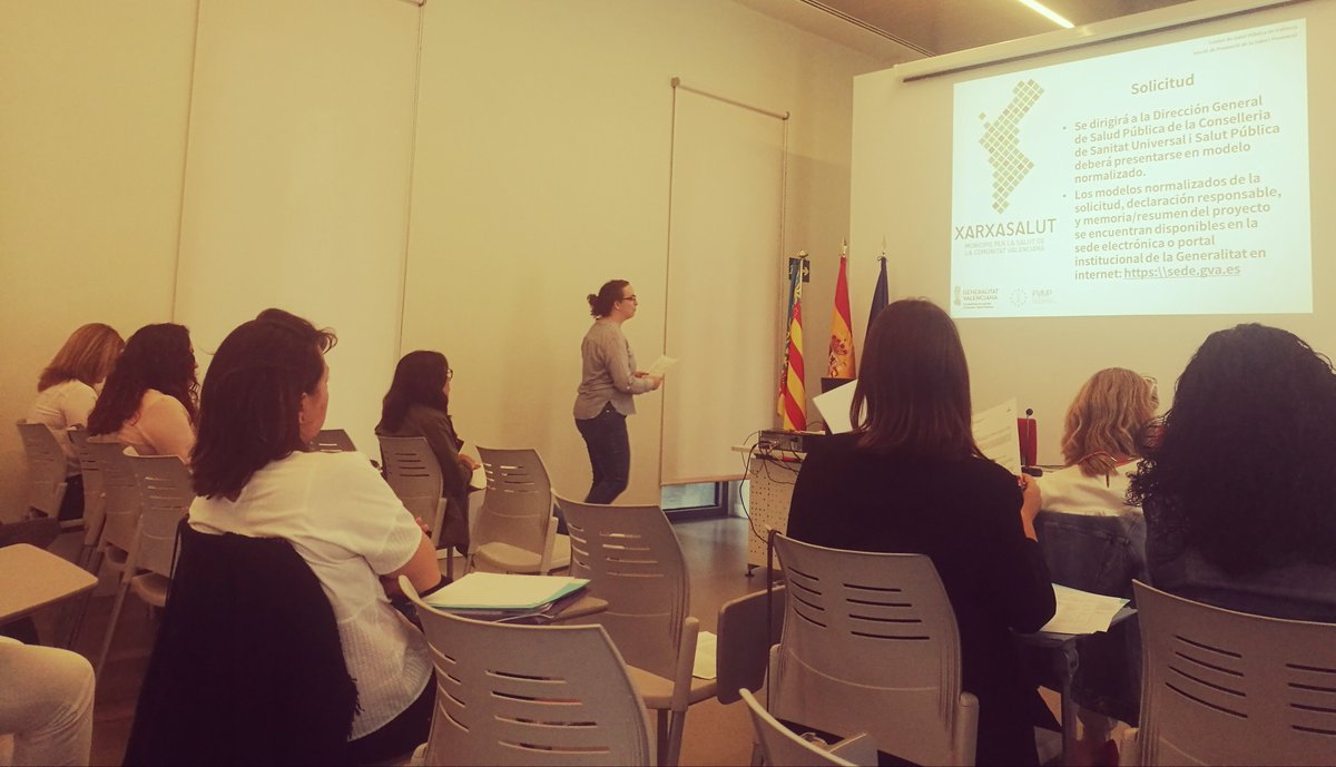 El <a href="/csp_valencia/">Centro de Salud Pública Valencia</a>  realiza el taller: Subvenciones para ayuntamientos adheridos a #XarxaSalut. Creando redes para mejorar la salud de la población.