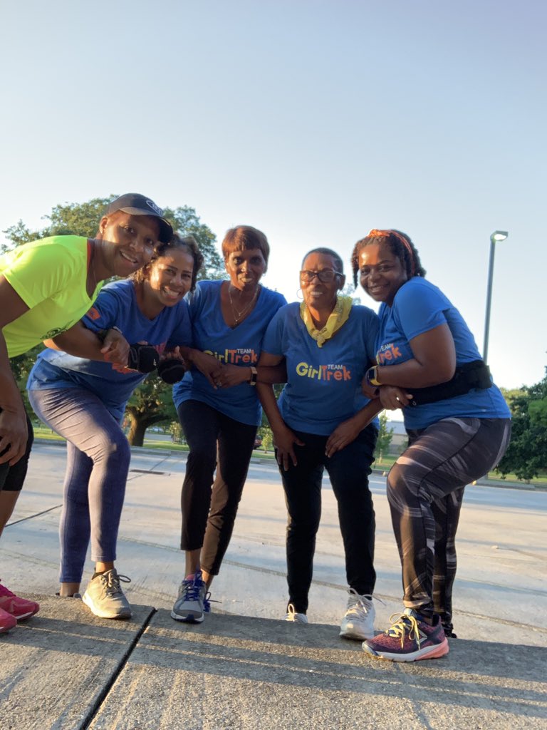 geauxnatural's tweet photo. It’s a Sisterhood! 
#ThankfulThursday
#TrekkingandBonding 
#1MillionBy2020
#TeamSunrise
#SunriseTrek
#MeetUsAt530AM
#10WeekWalkingChallenge
#Week9
#Day5
#GotToKeepMovin
💙💛🧡
#girltrek
#nolatreks https://t.co/n7eD6AQTRT