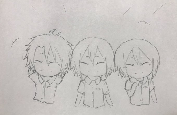 仲良し3人のtwitterイラスト検索結果 古い順