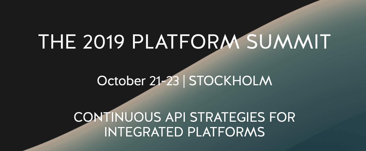 Jarkko_Moilanen's tweet photo. Awesome! I will be speaking at  2019 Platform Summit in Stockholm October 22-23. 

Topic will be "Sustainable develivery of great Developer eXperience without killing agility and speed" 

#APItalist #dataflows #DX #developer #API 

@nordicapis @PlatformOfTrust https://t.co/r25KP4MTBZ