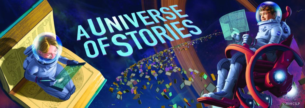HAP_Library's tweet photo. Summer Learning Program 2019: A Universe of Stories starts June 24 and runs through August 9. Programs and activities for children and young adults of all ages -- signup today! https://t.co/Hzwk9NMEx0 https://t.co/lK9TQqqBmr