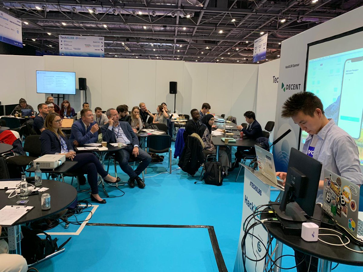 BeMyAppEMEA's tweet photo. Now pitching are New Renaissance Security Data, which gives an opportunity to control Your Digital Identity in the Digital World thought a Decentralized Infrastructure in the Blockchain #HackXLR8 @TechXLR8 @LDNTechWeek https://t.co/muMTd5SziD