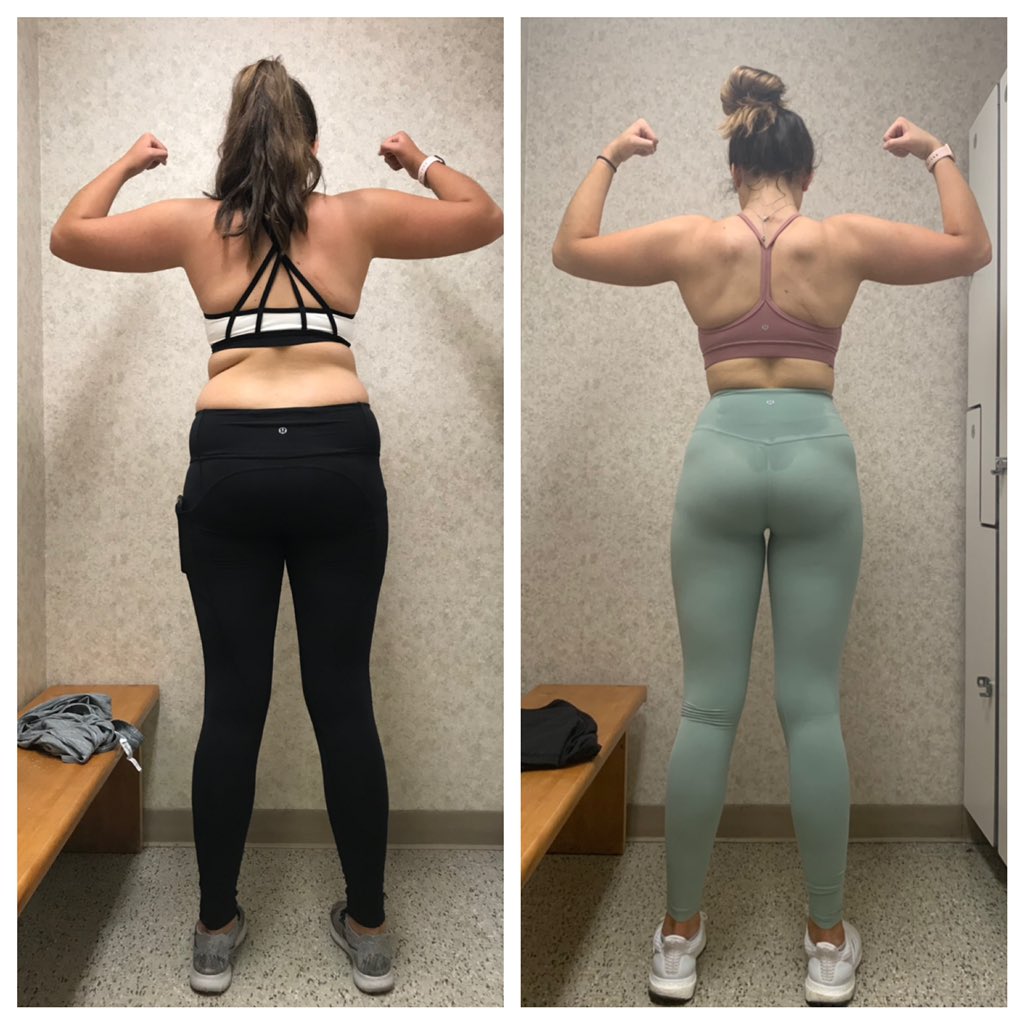 mirandacohenfit's tweet photo. LOOK AT THIS 😭
•11 month difference
•Went from a size 14/12 to a size 4
•30lb difference 
•Confidence is glowing✨
•I am so proud 💖 https://t.co/5ikC4wLpJf