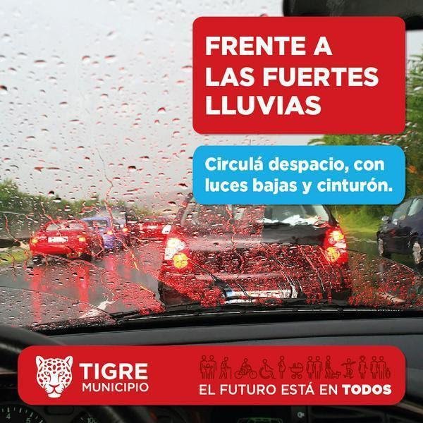 MunicipioTigre's tweet photo. ⚠ Alerta meteorológico por tormentas fuertes.⚠

Ante cualquier duda, comuníquese al 5288-3400 (Centro de Operaciones Tigre - COT) 4512-9999 (Servicio de Emergencias Tigre - SET) ó 5288-3411 Defensa Civil Tigre). https://t.co/oPSDPOjdZ0