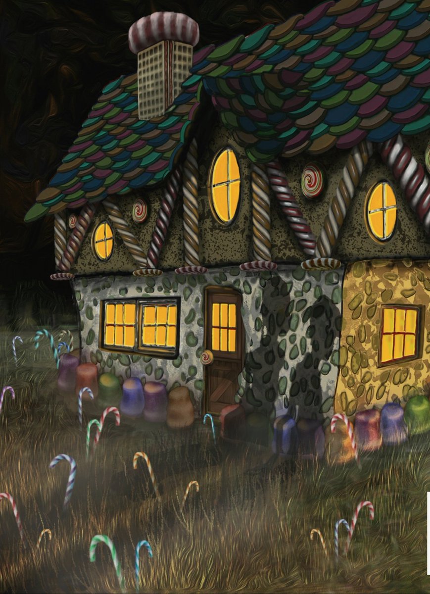 jGREENGRAPHICS's tweet image. (Updated) #Hanselandgretel book cover. #digitalart