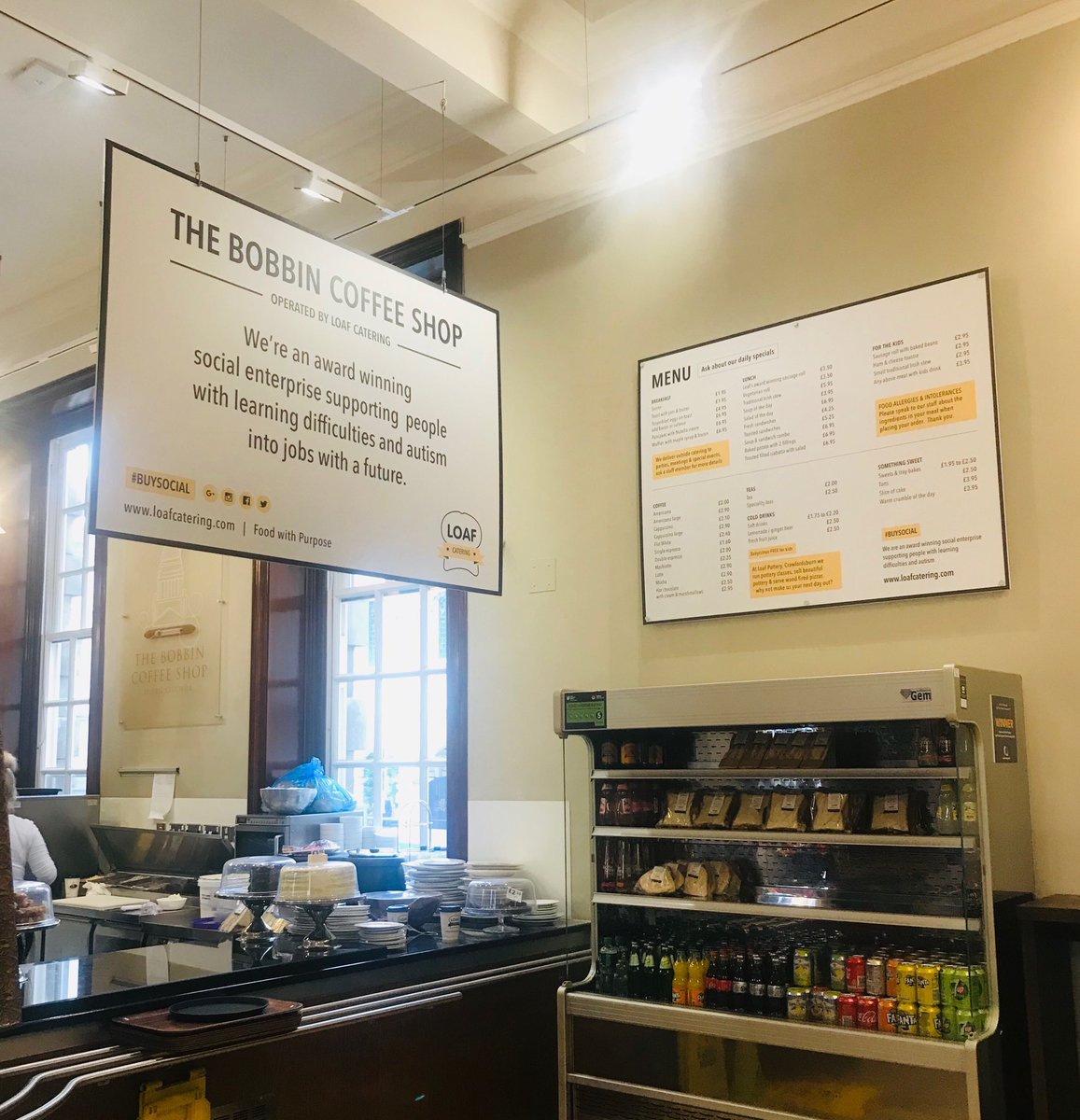 Well what do you think of our new signage <a href="/lovelyloaf/">Loaf Catering</a> #TheBobbin ? The place was packed today with loads of people buying social #socent #ability #impact #food