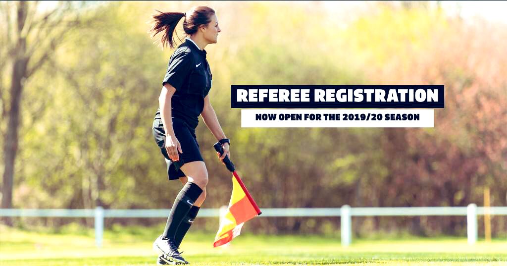 ⚫️ REMINDER ⚫️

Registration for season 2019/20 is now open for <a href="/WorcsFA/">Worcestershire FA ⚽</a> match officials and should be completed online ASAP to meet any requirements prior to the season kicking off.