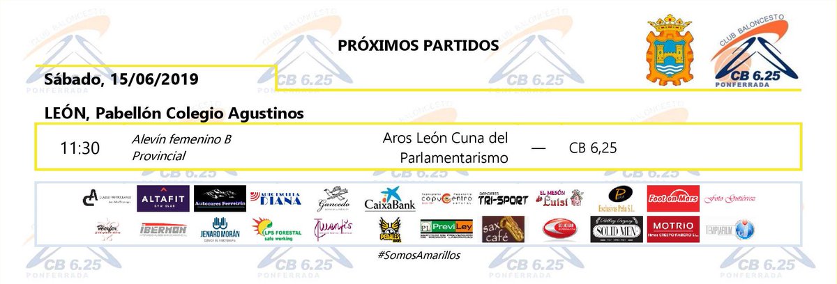 CB625Ponferrada's tweet photo. 📅 ¡Última jornada de liga! Este sábado, el #AlevFem B visita a @CBArosLeon en el que será nuestro último partido de la temporada.
🔗 https://t.co/Nyo670FBEz https://t.co/XZQcrYnzuO