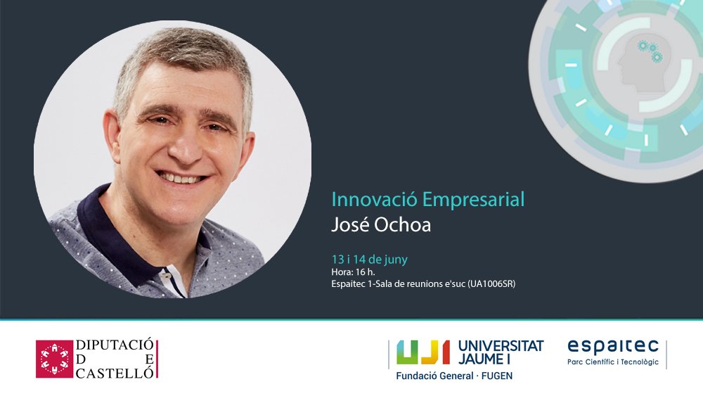 espaitec's tweet photo. Hui la innovació arriba a #CSGP2019 amb José Ochoa, expert facilitador en sessions d'innovació i estratègia. Una classe pràctica centrada en Design Thinking i el model Element4 per a treballar en equip, adaptant nous mètodes de treball a les empreses de Castelló de la 7a edició. https://t.co/uXPCdzystS