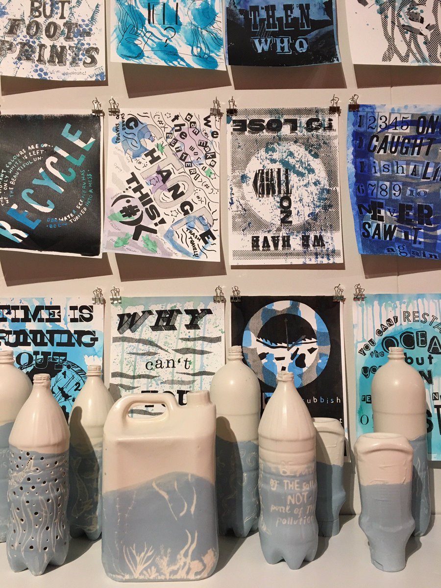 natsatclub's tweet photo. The Summer Show is open until Sunday - come along to see the work of 1,600 13-16 year olds who have taken part in Saturday Clubs across the UK. Pictured are just a few Club highlights. Visit the show: https://t.co/LpqwxfKXzf #SummerShow19 https://t.co/SRORhx0gTO