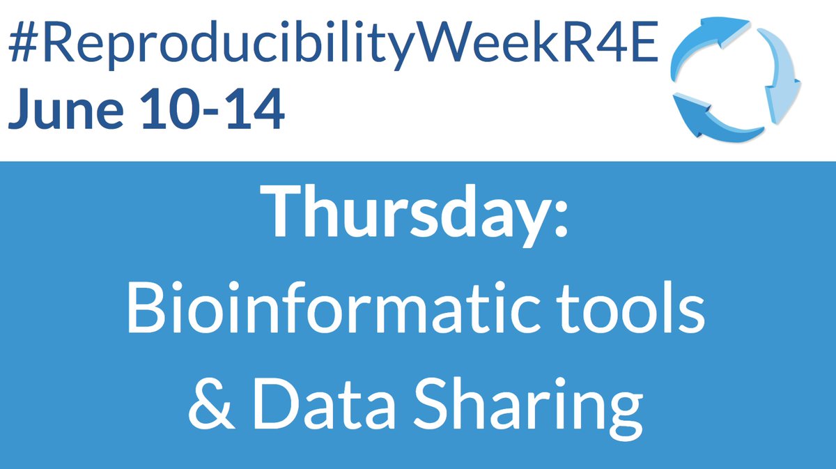 repro4everyone's tweet image. Today we’ll cover Bioinformatic tools &amp;amp; #datasharing! #reproducibilityweekR4E