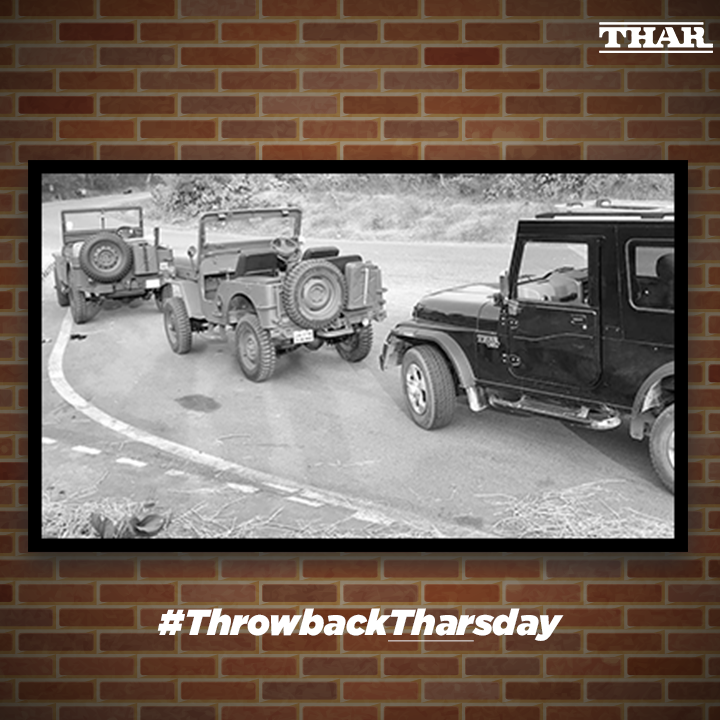 Mahindra_Thar's tweet photo. At the turn of history.
Picture by Ranchi Jeep Club on instagram.
Post your Thar flashback moment using the hashtag #ThrowbackTharsday to get featured on our page.
#MahindraThar #MadeOf70Years #MadeOfYou https://t.co/14rtz5PEZw