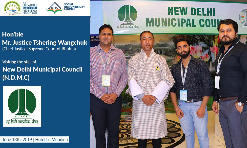 Srcdelhi's tweet photo. New Delhi Municipal Council #NDMC stall at The Sustainable Environment & Energy Summit 2019 visited by our hon’ble guest Mr. Justice Tshering Wangchuk of Bhutan.
#summit2019 #NewDelhi #SustainableEnergy #EnergySummit #CleanDelhi #Bhutan #Sustainability #EnvironmentSummit https://t.co/JjwwhuHChY
