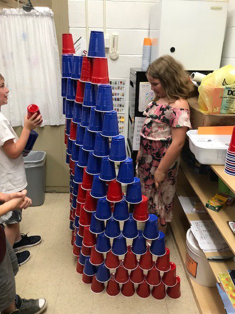 readsomething1's tweet photo. We had so much fun learning about cup stacking competitions.  It's definitely harder than it looks. https://t.co/X1pfqvm2ZS