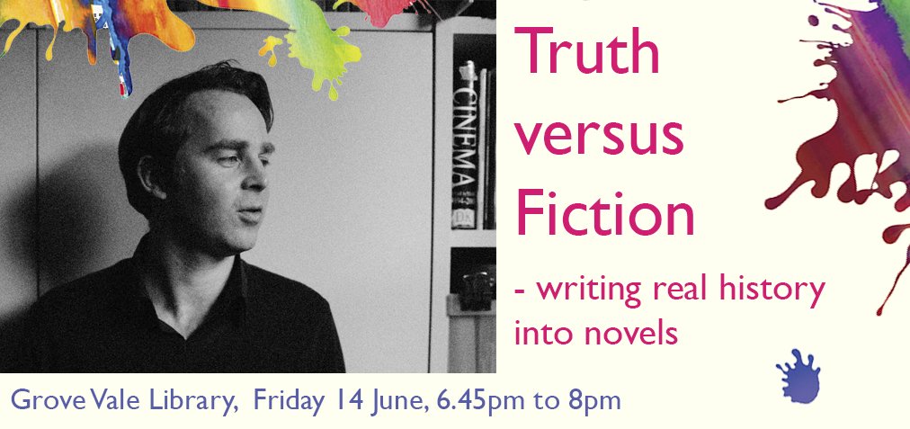 SouthwarkLibs's tweet photo. Truth versus fiction - writing real history into novels. Join author HB Lyle talking about his novel 'Red Ribbon' which was the Financial Times, thriller of the year. #GroveValeLibrary, Friday 14 June 6.45pm to 8pm. Part of the Southwark #FestivalOfWords: https://t.co/NC7pKV6rN6 https://t.co/MqXmjg9y2b
