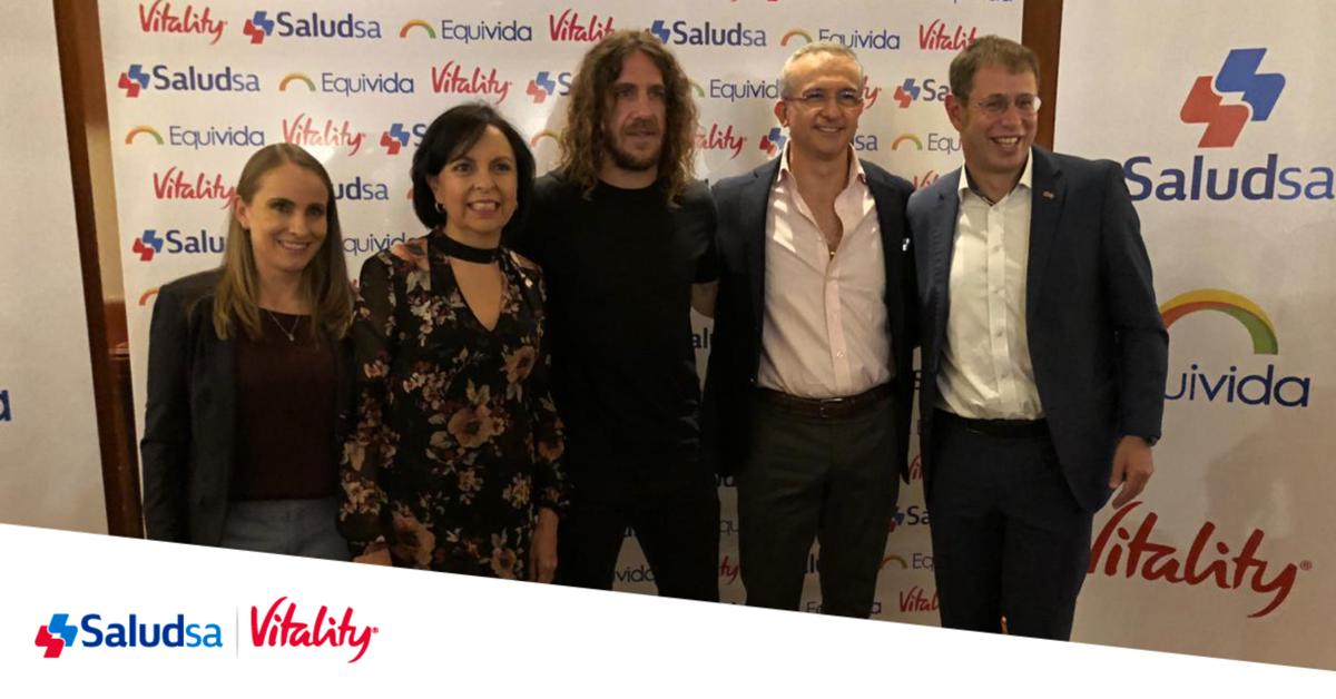 Esaludsa's tweet photo. Rueda de Prensa - Lanzamiento de Vitality. #ChauExcusas @eduizurieta1, Presidente Ejecutivo de Saludsa, Natalia Jácome, Gerente de Vitality en Ecuador, Martha Tufiño, Gerente General de Equivida, 
Shaun Matison, Deputy Chief Executive Officer Vitality Group y @Carles5puyol https://t.co/gggyJrAgLk