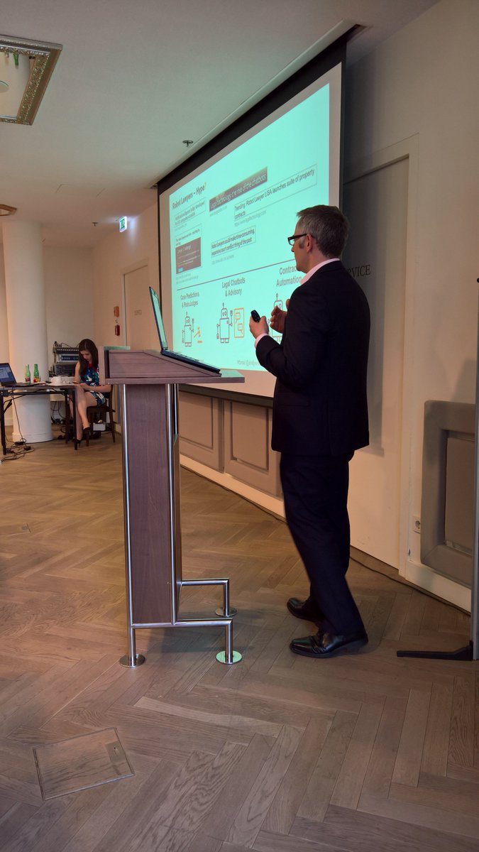 TBM__Group's tweet photo. Andy Wishart (@andywishart), Global Head of Drafting and Automation at @thomsonreuters, presented to our delegates their solutions, such as #ContractExpress and showed them tangible examples of using data science to impact the practice of law!
#tbmlegalai #sponsor #Vienna https://t.co/mw4DFkEEhH