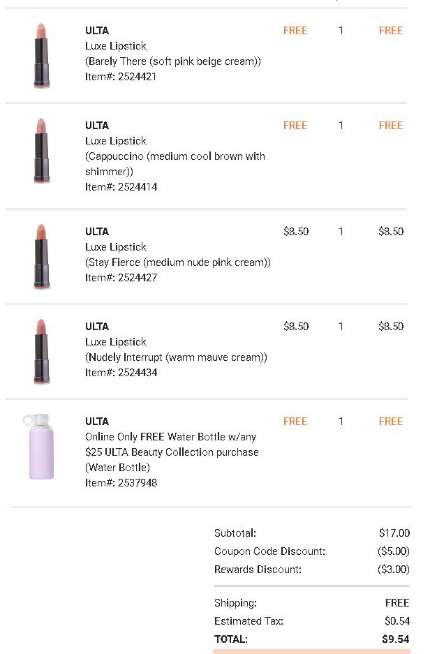 SadSh00tingStar's tweet photo. A good deal on nude lipsticks that aren't hairy! #nudelipstick #lipstickgate2019 #ultadeal #ulta #beauty #lipstick #shopping #freestuff #coupons #ultarewards https://t.co/Xa81yKfkiz