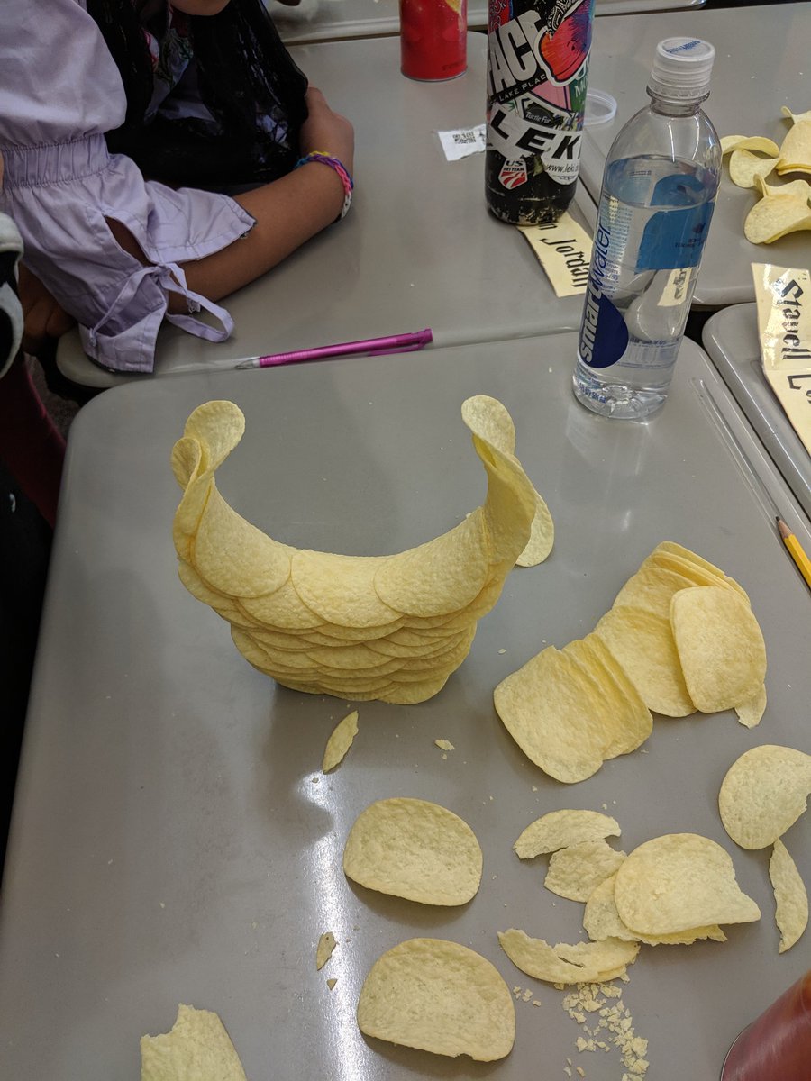 Navyboardman23's tweet photo. A little fun in math class with Pringles! #lyonscsd #mathrocks #lyonsgrade5 https://t.co/us9aUWKzQ7