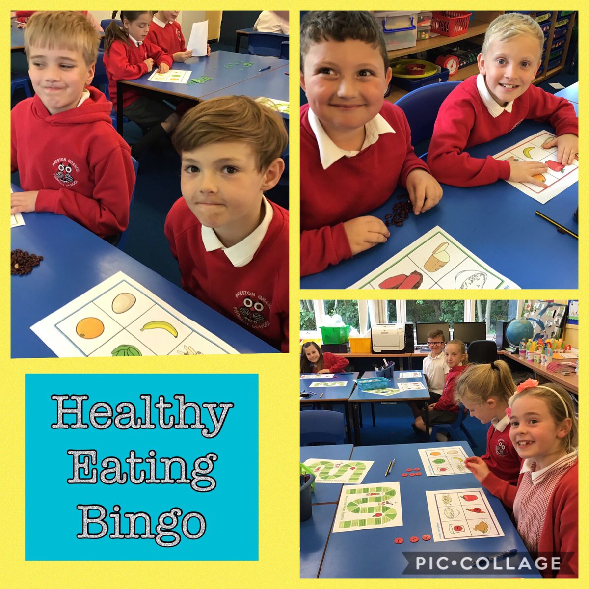 pg_primary's tweet photo. Year 3 have been impressing me with their healthy breakfast choices. #HaveBreakfast Yesterday,  we enjoyed a few healthy eating games and tomorrow we will be looking to see who has the healthiest lunch box. #5aday 🍏🍇🥦🍆🍠🍅😁 https://t.co/oYZVfcxwoT