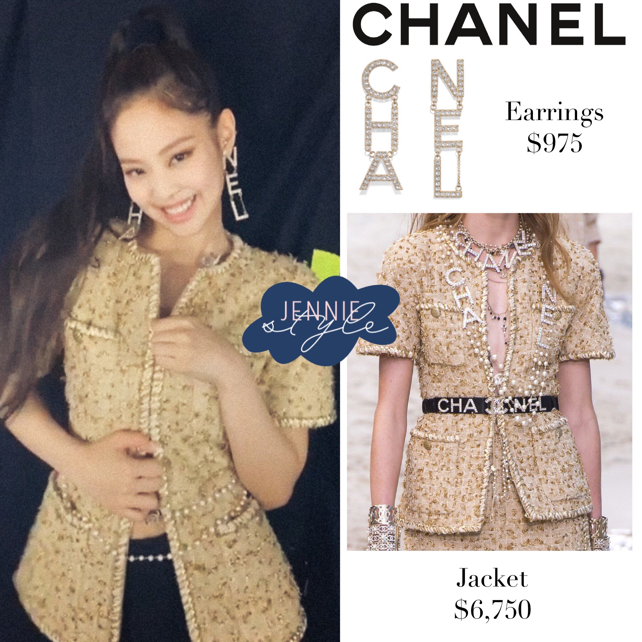 jennie chanel earring