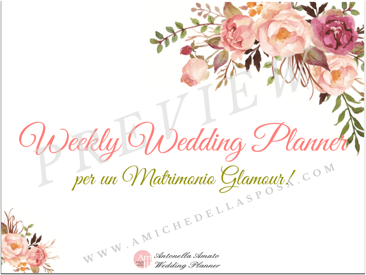 amichespose's tweet image. Ho creato la prima agenda settimanale per il Matrimonio... inizia da subito ad organizzare le tue Nozze in modo divertente e creativo. Ecco il video di presentazione youtu.be/EwwqjyUmY8g    e il link per scaricarla subito! bit.ly/2wUg7G4