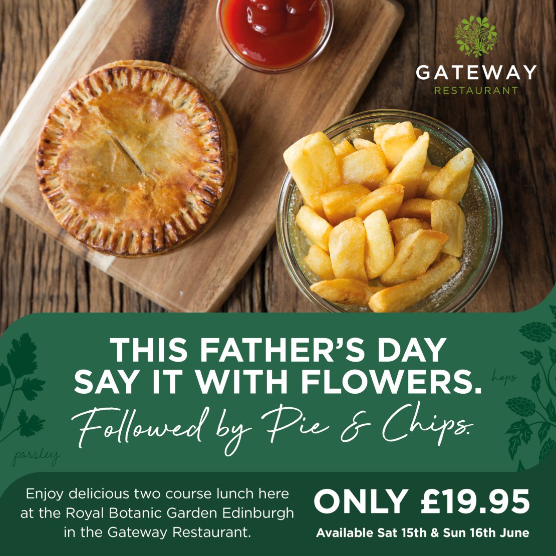 BotanicsBites's tweet photo. Father's Day is around the corner! Enjoy a delicious two course lunch with your dad at the Royal Botanic Garden Edinburgh in the Gateway Restaurant. #FathersDay https://t.co/kgE2lNfnZc