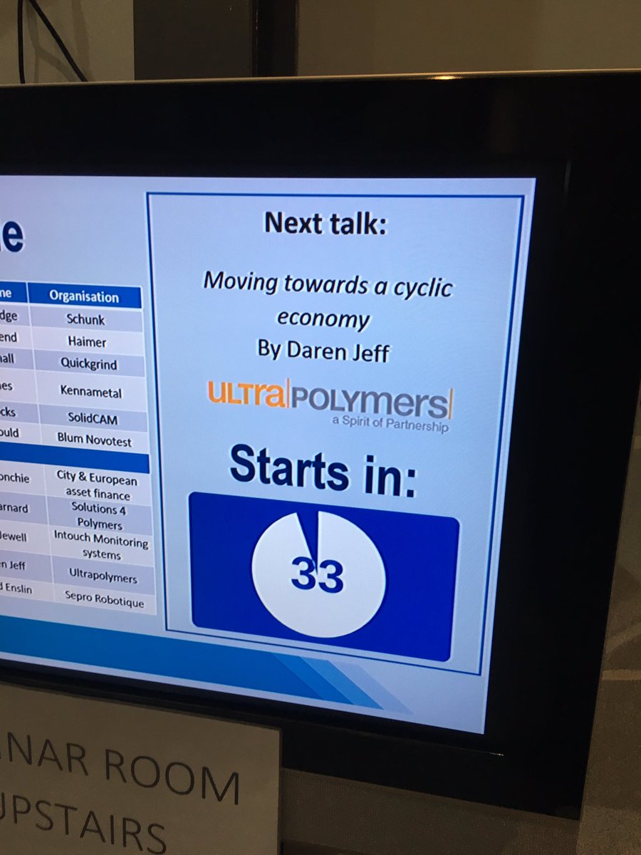 Ultrapolymers_'s tweet photo. 30 seconds until Daren of @UltrapolymersUK talks sustainability and the circular economy. https://t.co/y6Cjn3gSQ2