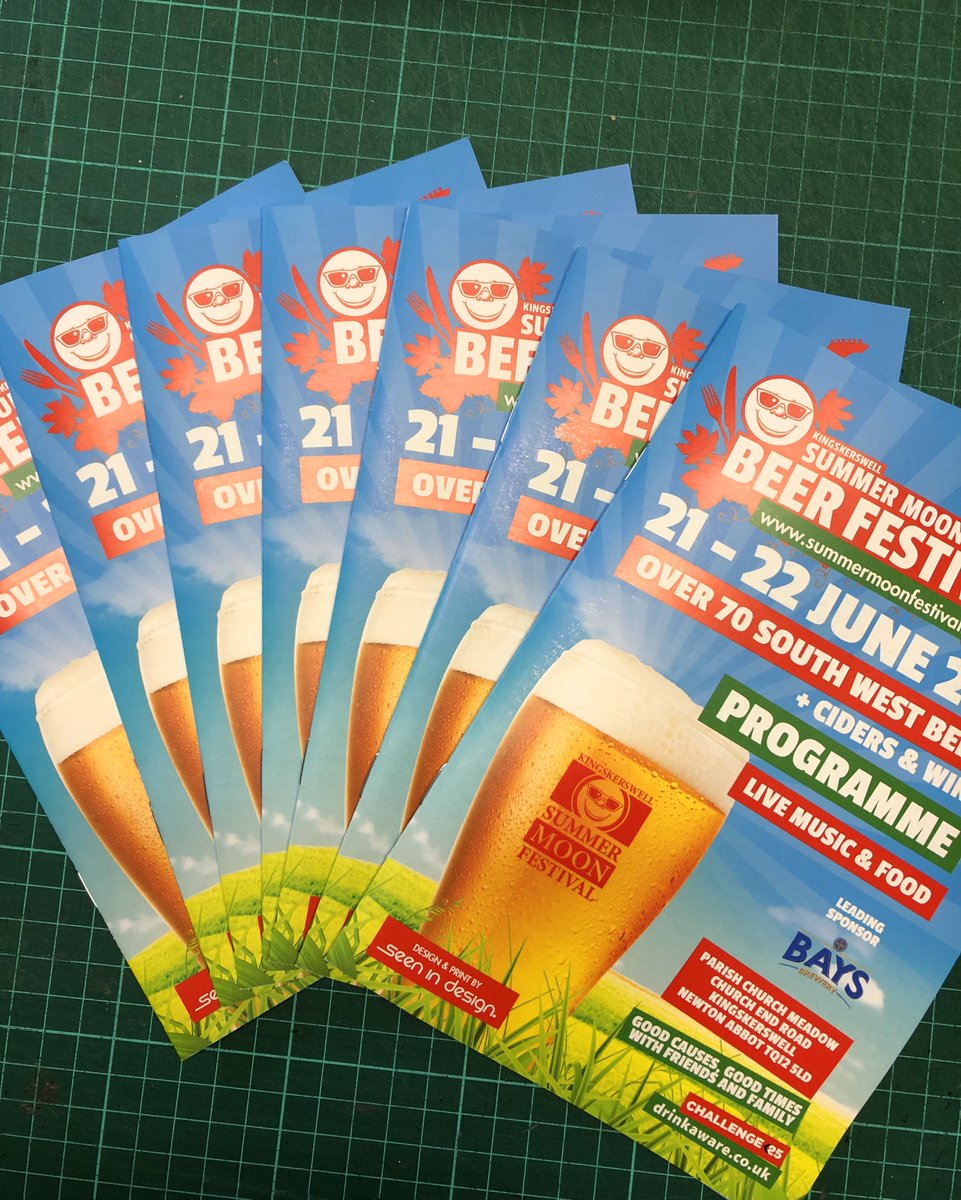 It's not long now until the 2019 Summer Moon Beer Festival! 🍻

Check out this year's programme that we have designed and printed! If you have an event coming up, get in touch to see how we can help you with your marketing bits! 

#devonhour