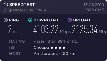 JustinSto_'s tweet photo. 4 Gbit down! Holy shit! powered by @Vultr in Amsterdam #gigabit #neuland #4gigabit #cloud #infrastructure #tele2 #choopa #future #hosting #futurehosting #speedtest https://t.co/NkdjDhzpi4