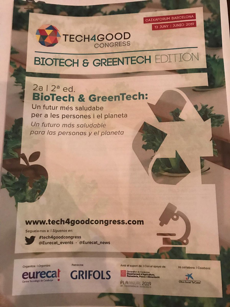 ACCA_iec's tweet photo. Avui ACCA com a entitat colaboradora, present al #Tech4GoodCongress organizar per @Eurecat_news al @CaixaForum_CAT. Idees i tendències de les aplicacions de la tecnologia que comporten un bé per als consumidors i societat en general. https://t.co/3CvJXMUneH