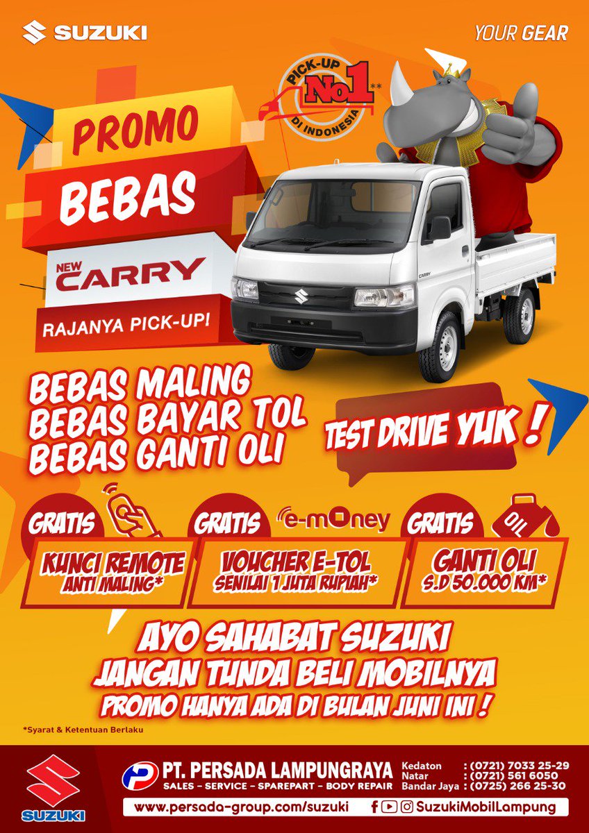 Untuk saudara mah BEBAS !!! Khusus bulan ini aja, mau tanya DP &amp; angsuran, mau konsultasi masalah kendaraan, langsung aja dah hubungi wiraniaganya : 0812-2692-8289 (tlf/wa) 
- Layanan 1X24jam 
- tidak di pungut biaya fams 
- diskon terbaik &amp; bonus menarik