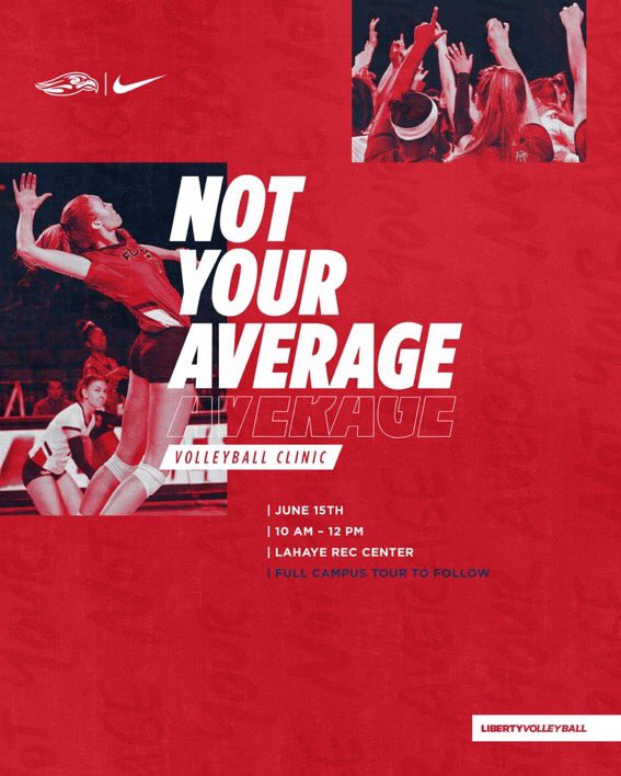 LibertyWVB's tweet photo. SPOTS STILL AVAILABLE! IT’S NOT TOO LATE! SIGN UP TODAY! 🔥🔥🔥
📅 June 15th
🕑 10 am - 12 pm + Tour
📍 LaHaye Rec Center
💵 $75
📝 For more info & to register visit: https://t.co/0dsm79OSXu
#goflames #whynotLU RiseWithUs https://t.co/V0hDOl81SR