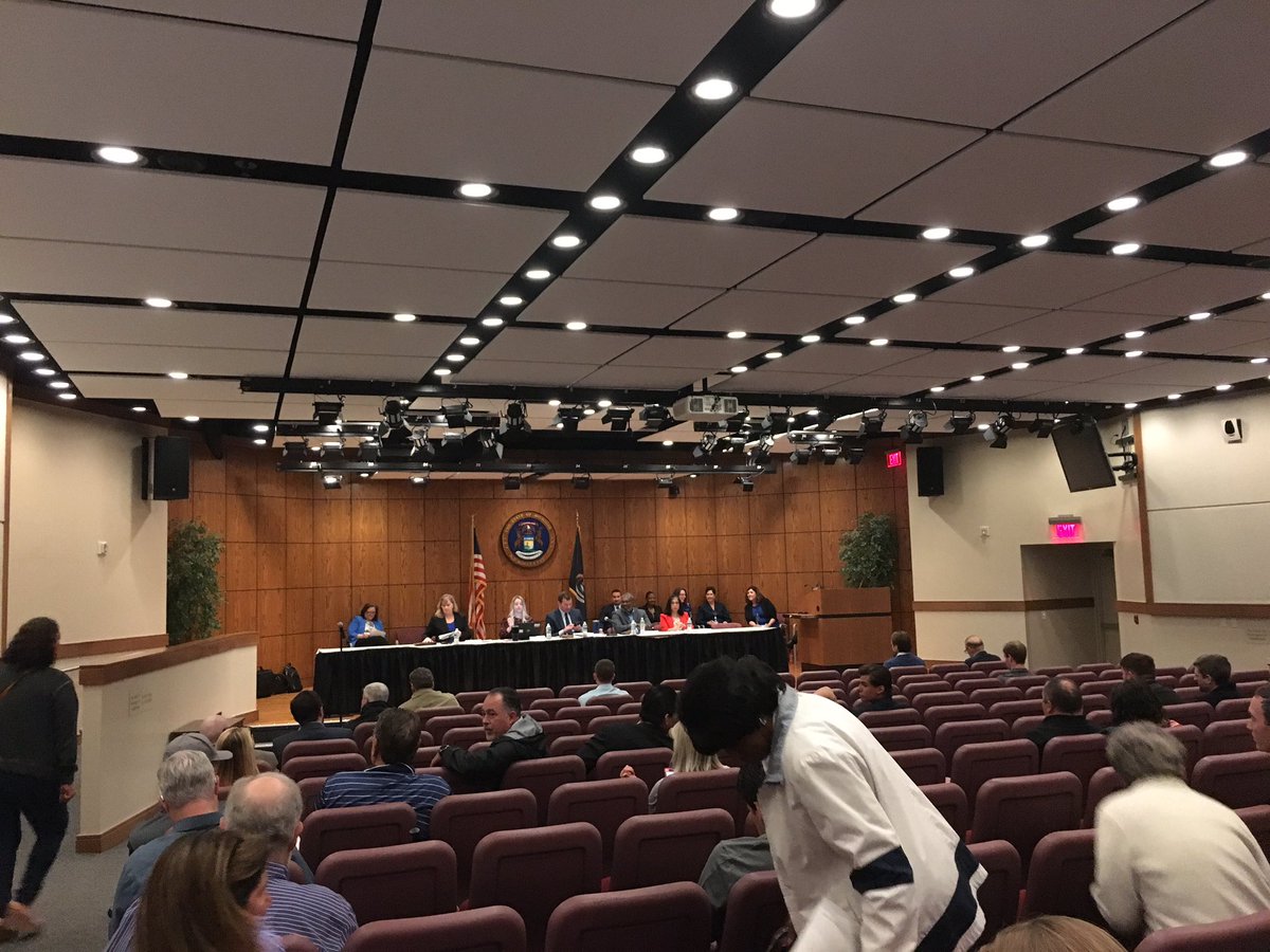 MikenzieFrost's tweet photo. The first public meeting has begun for the new Michigan Marijuana Regulatory Agency. We will hear presentations from staff and then public comment. Right now, 6 public comment cards have been turned in. #marijuanainmichigan https://t.co/QkFxqptjbJ