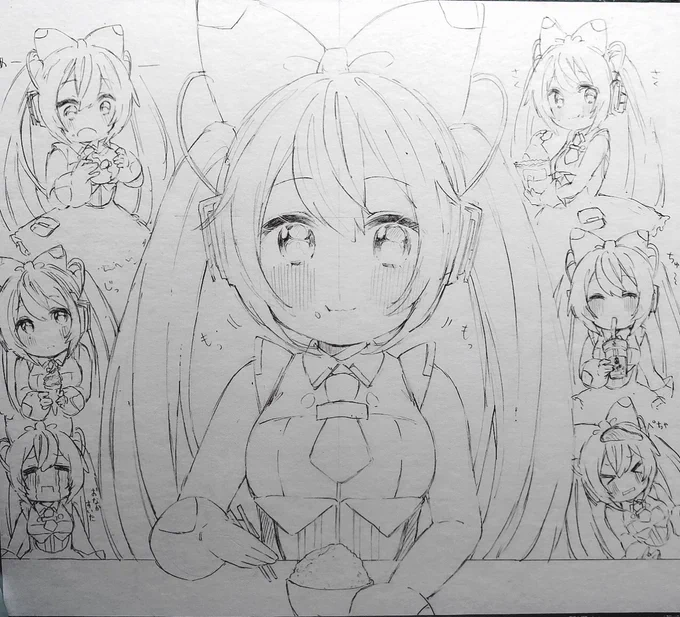 色紙3(下描き) 