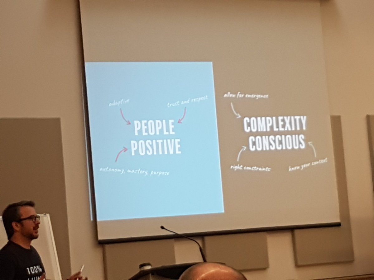 shawnbut's tweet photo. Two basic principles for org success "people positive" and "complexity conscious" @aarondignan #sparkto https://t.co/ezm0prGbg9