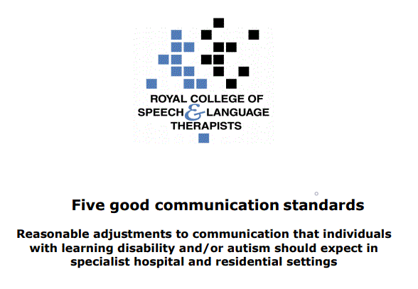 RCSLTpolicy's tweet photo. During #learningdisabilityweek read @RCSLT Five Good Communication Standards which highlight reasonable adjustments for better #communication 

https://t.co/YA0RKN6gPL https://t.co/p2wxms35dM