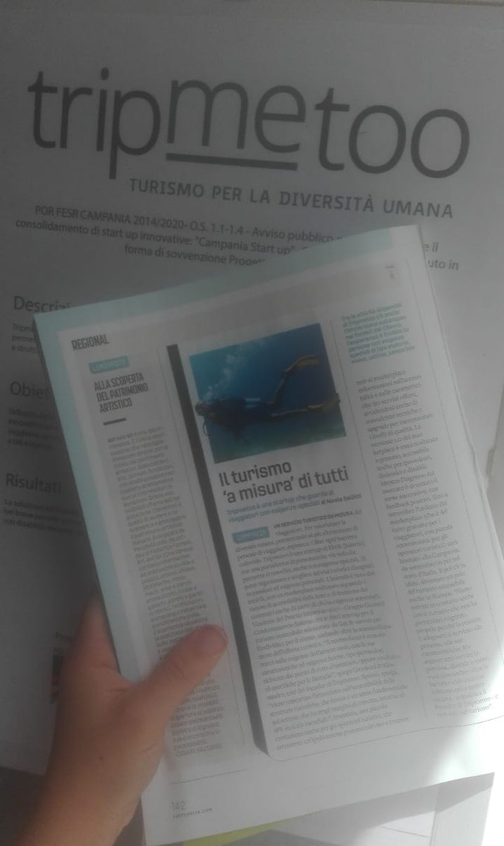 tripmetoo's tweet photo. Questo mese @fortuneitalia  parla anche di noi😍

#tripmetoo #tmet #diversitàumana #turismoesperienziale https://t.co/c5cpsKSjUd