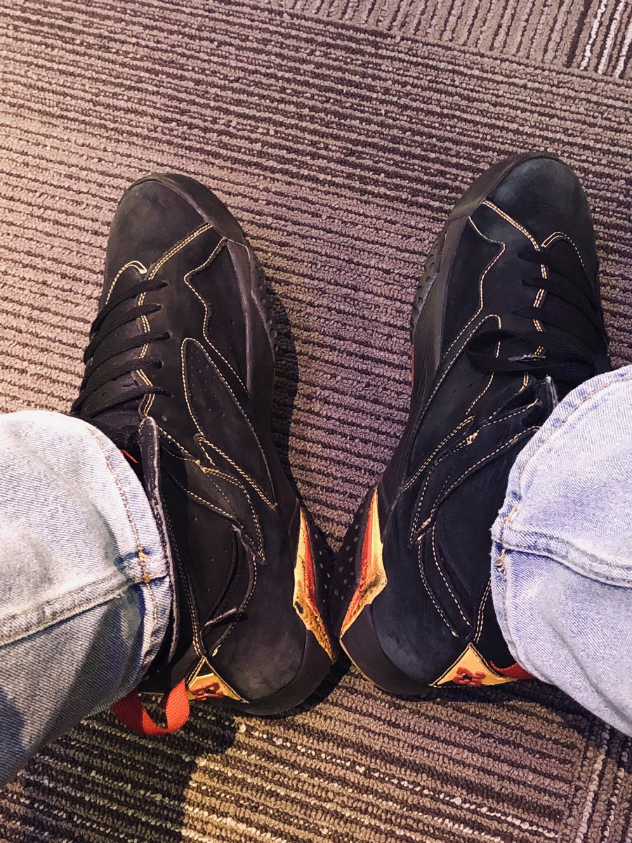 Stephen_ATT's tweet photo. Someone put in ticket. We got some drip on the sales floor! Jordan 7 “Citrus” Suede @MidAtlanticHeat #bigfacts #jordan #retro https://t.co/TZFOFZt8vP