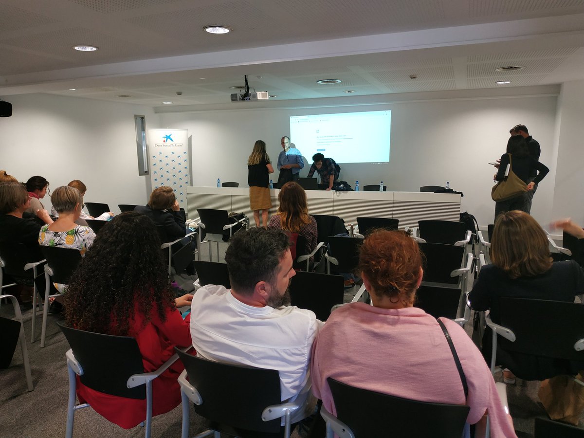 FundFactorHuma's tweet photo. It's time to start with the panel discussion where @OlgaRodriguezLp from @MCMUTUAL will share with assistants the companies' point of view.
#SkillUpProject @EUErasmusPlus @UOCpsicoedu @aornellasbcn https://t.co/CODjO5PuPy