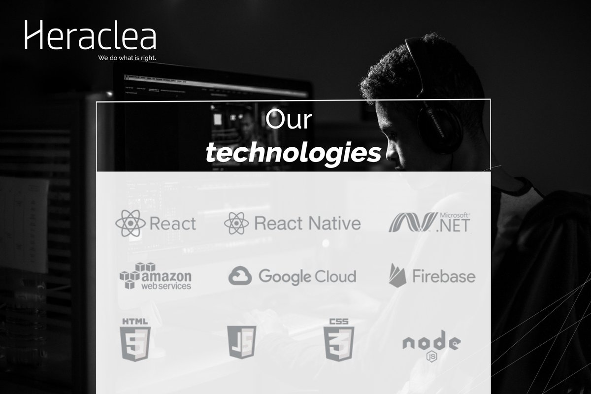 We develop high quality products and services applying strict processes and standards. We build complex architectures and develop our products in the latest technologies such as React Native (mobile), React (web), .NET, NodeJS, Firebase. Tell us the projects you have in mind!