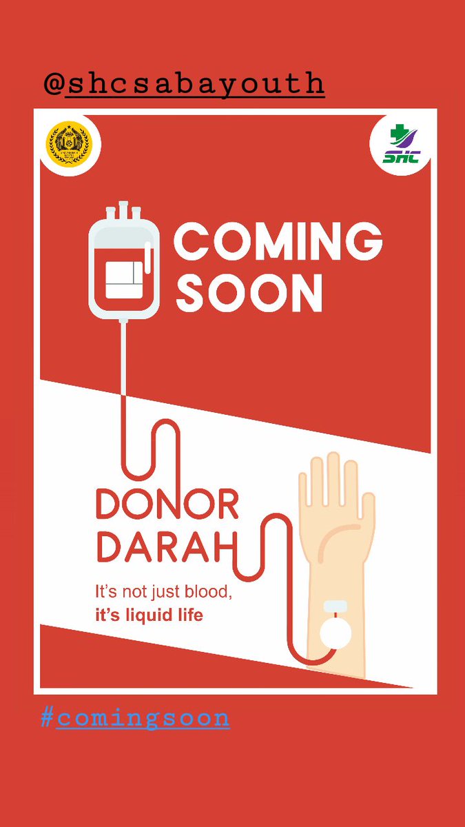 Akan ada harapan yang muncul dan nyawa yang terselamatkan disetiap aliran darah yang anda berikan.

--Show your support for those who need, don't be afraid to be kind for others--
.
.
.
#comingsoon
#donordarah 
#shcsabayouth