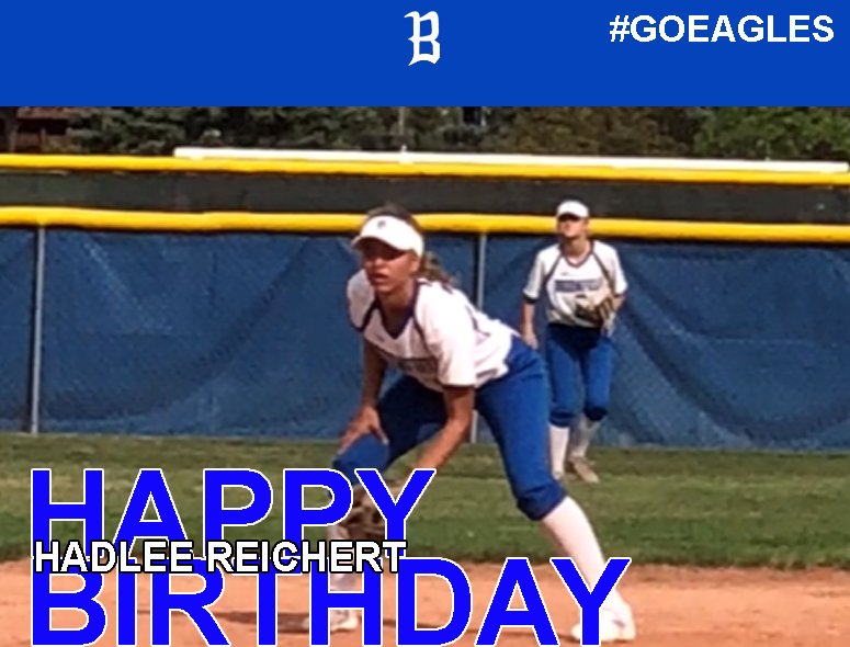 Happy birthday to our Junior stud SS Hadlee Reichert!  Hope you have a great day kid!

#EaglesSB #BHS #Softball