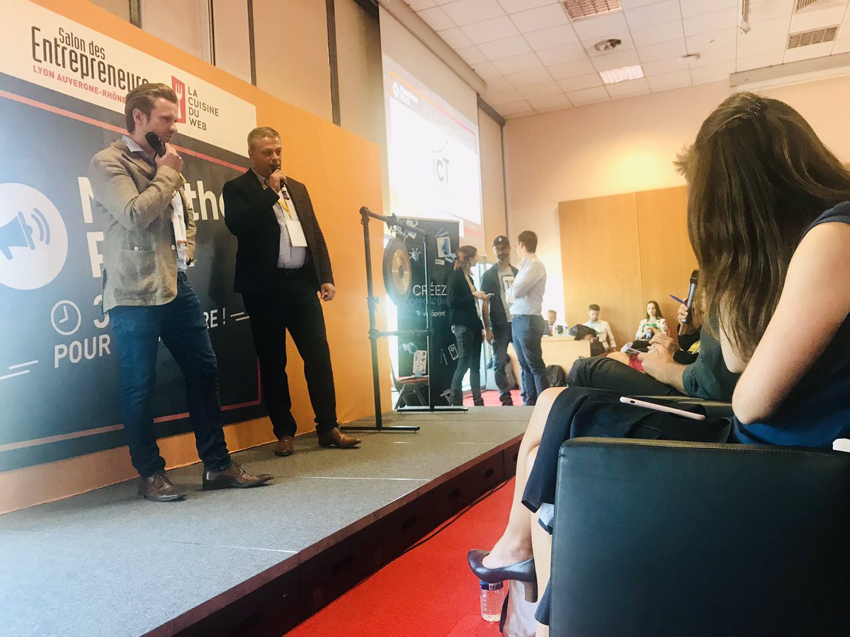 GoEntrepreneurs's tweet photo. Bravo 🎉 à @eco_loc et @LePetitPousse qui remportent la 2nd session du Marathon Pitch #SDE2019 #Lyon https://t.co/b03uoREWDK
