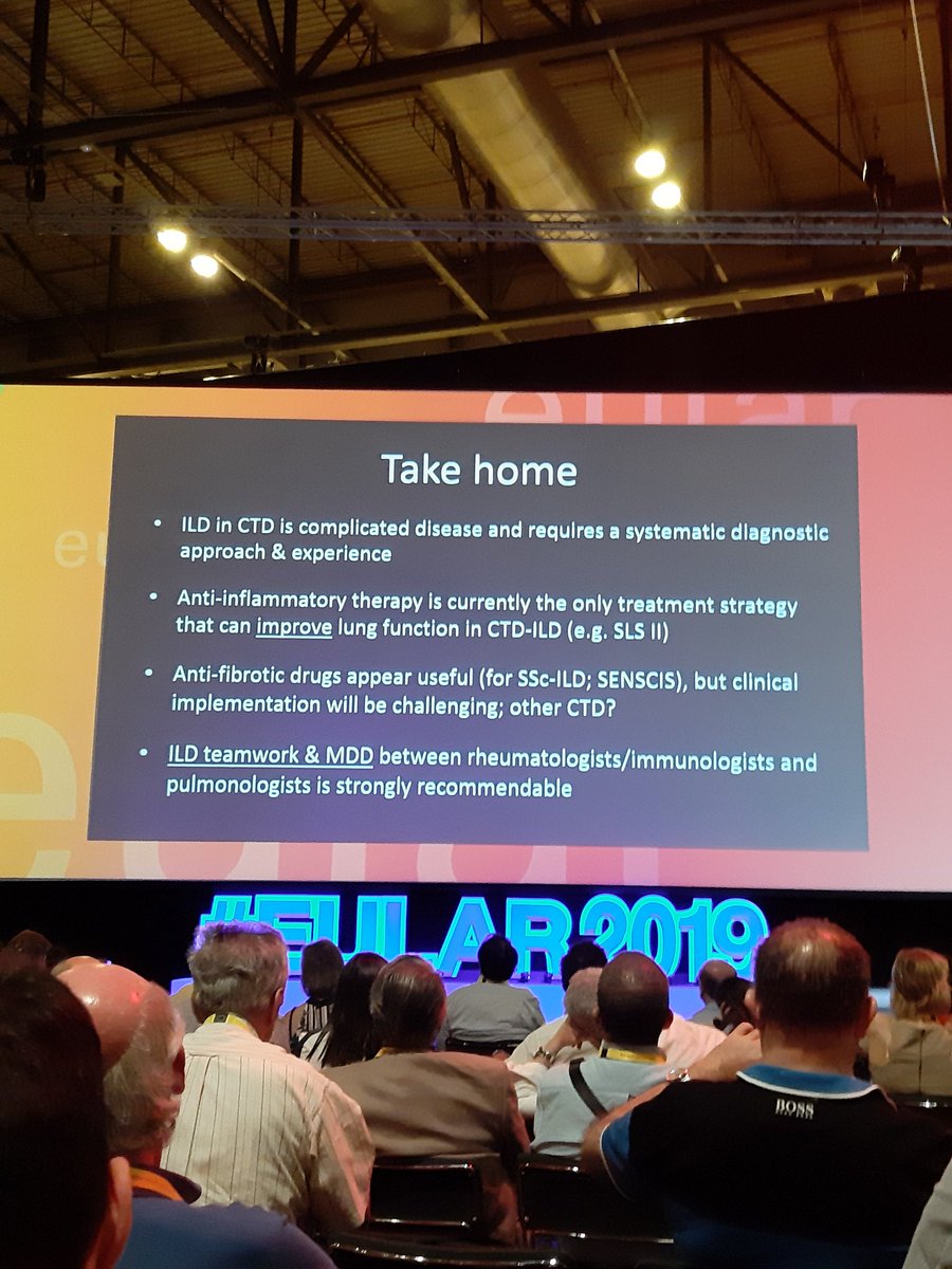 Take home messages in  ILD in CTD
#EULAR2019