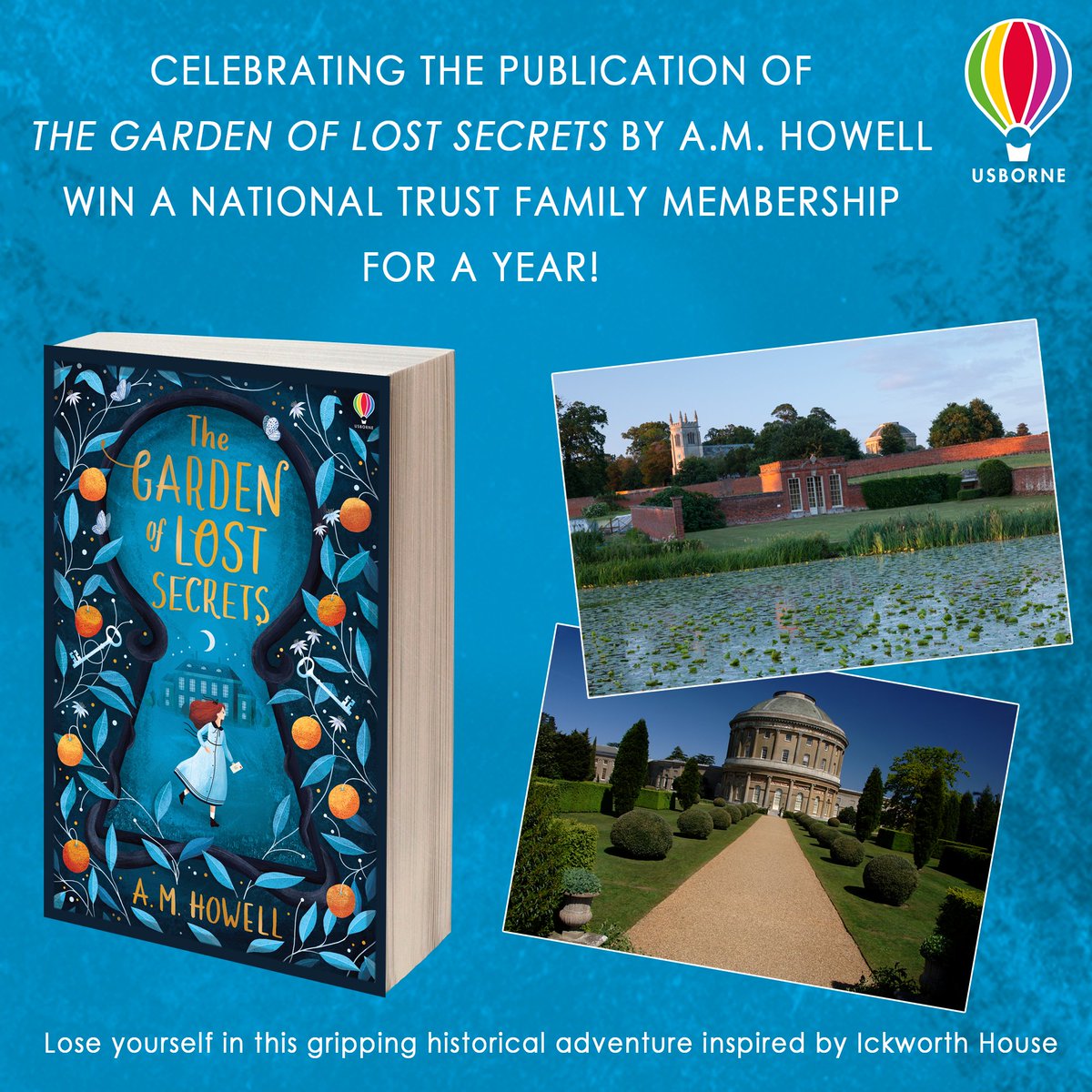 Usborne's tweet photo. Secrets, mystery and bravery meet in this gripping historical adventure! To celebrate the publication of #TheGardenofLostSecrets by @AMHowellwrites  we've teamed up with @nationaltrust to give away a Family Membership for a Year! To enter simply Like &amp; RT this post 📚🍍🌺 UK only https://t.co/kcOIq34MVi