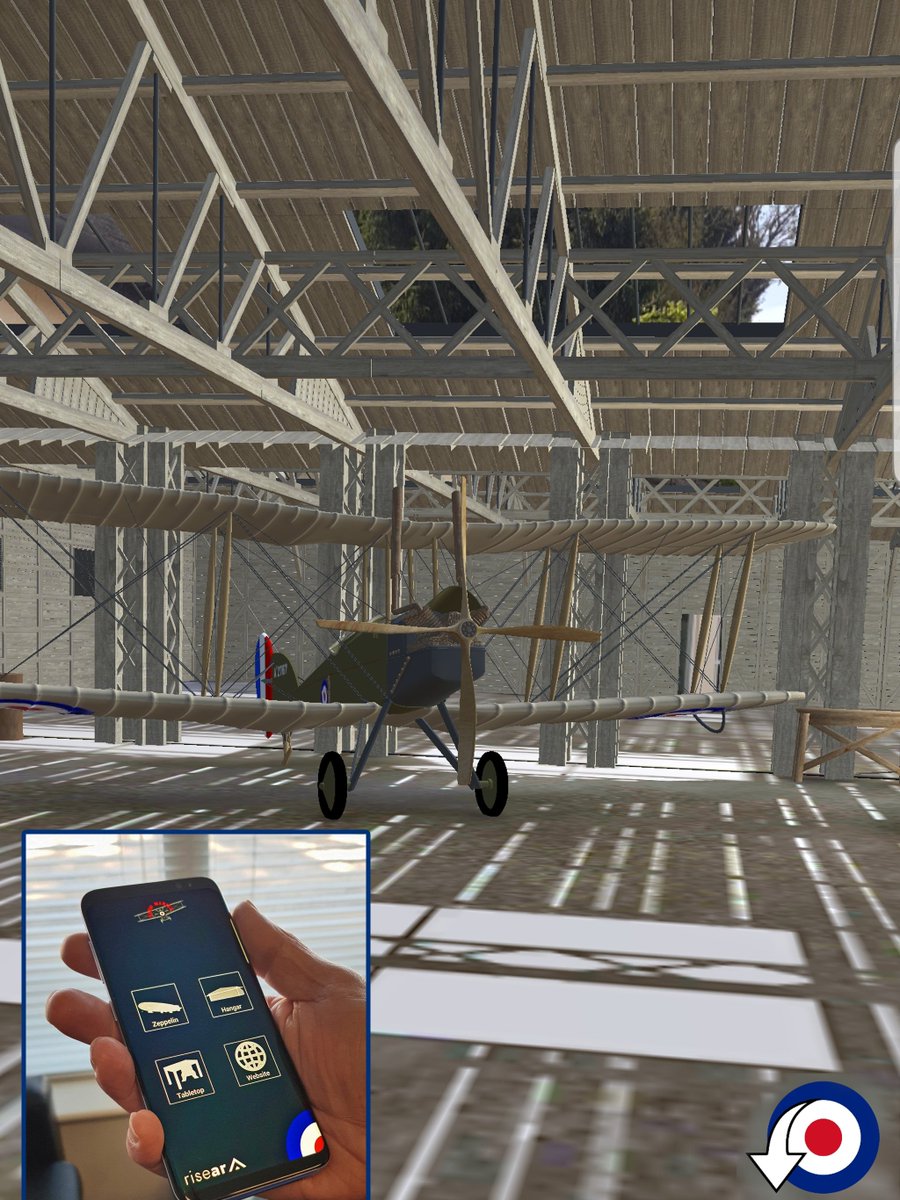 rise_ar's tweet photo. Walking around inside a #WW1 hangar. Just one of the amazing things you can do with our @StowAero  #AugmentedReality app for Android and iOS.
Proud to be working with the Great War Aerodrome and making a genuine difference to the visitor experience. #StowMariesAR https://t.co/uKThlohYbk