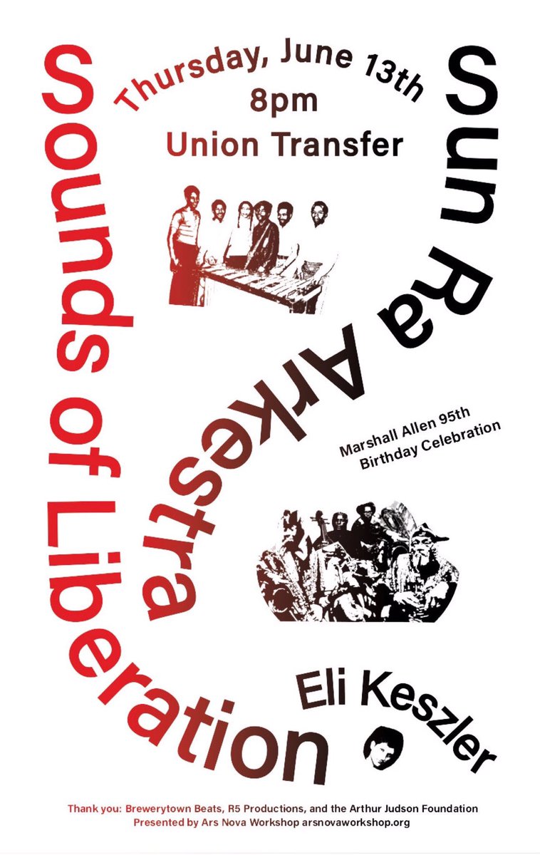 SunRaUniverse's tweet image. Sun Ra Arkestra under the direction of Marshall Allen - Union Transfer Philadelphia, PA. Marshall Allen's 95th. birthday Celebration.  Tonight Thurs June 13th 2019 @UnionTransfer