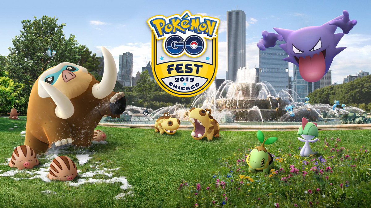 PokemonGoApp's tweet photo. Can’t make it to Chicago for Pokémon GO Fest but still want to join in on the fun? Surprise! Some Pokémon appearing in the #PokemonGOFest2019 habitats have also started appearing worldwide! https://t.co/e4BUgN4z5o